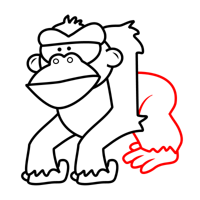 400x400 Drawing A Cartoon Gorilla