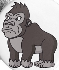 190x223 Gorilla Small Buttons Spreadshirt