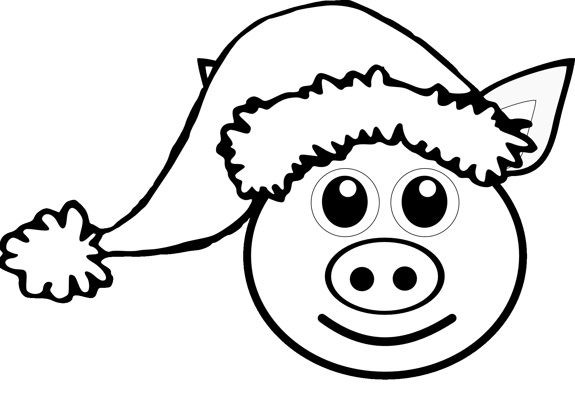1979x1408 Fresh Cartoon Cute Pig Coloring