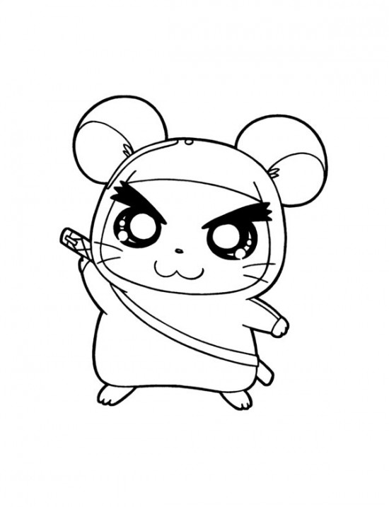 550x717 Cute Hamster Coloring
