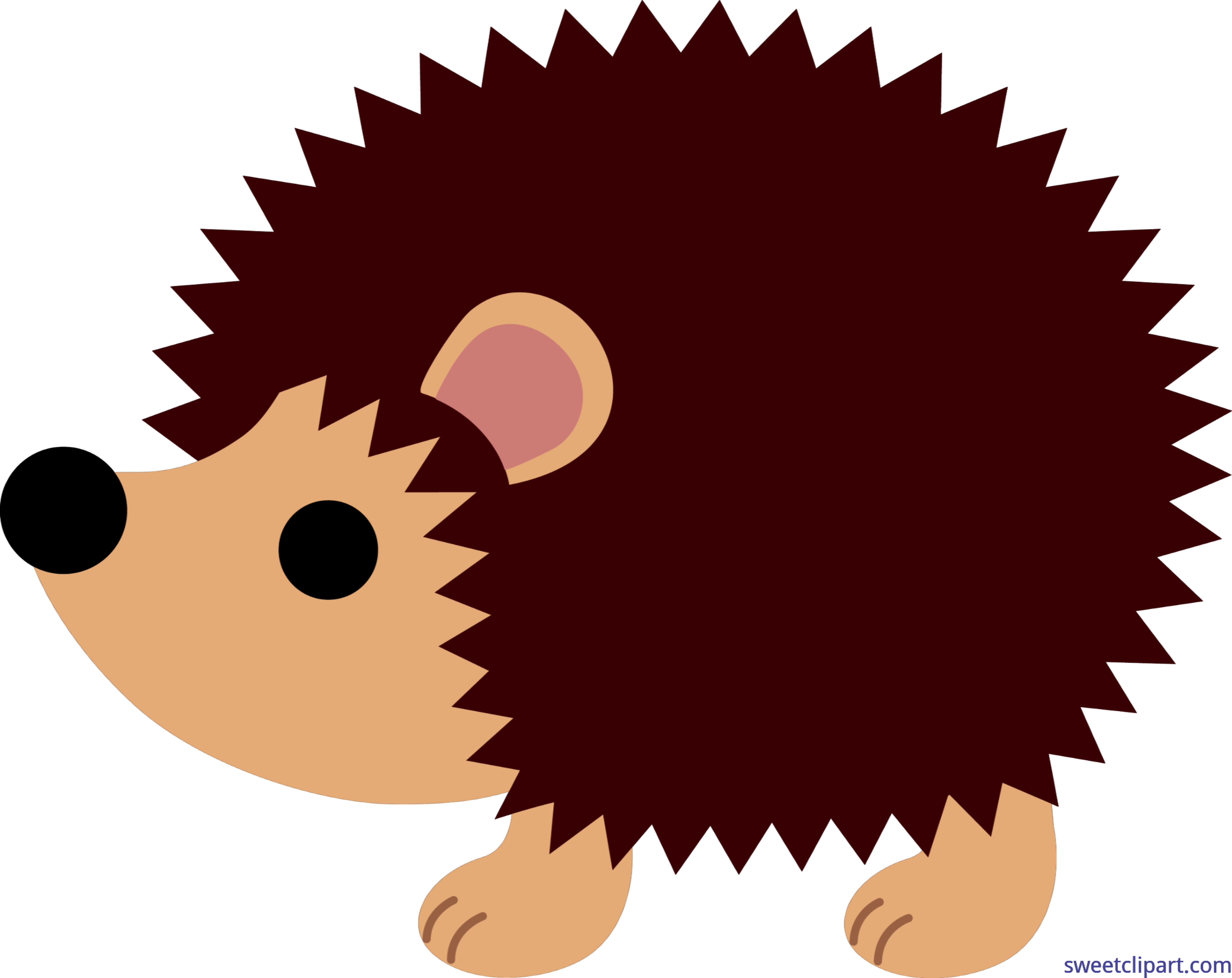 6268x4975 Cute Hedgehog Clip Art