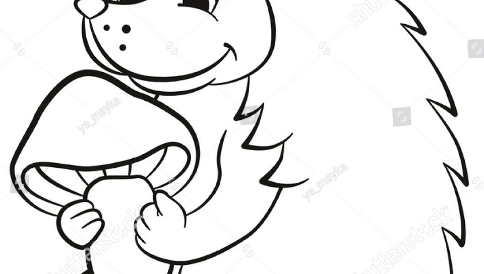 960x544 Cute Hedgehog Coloring Pages Colouring Little Sits And Sleeps