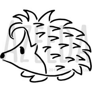 300x300 'cute Hedgehog' Wall Stencil Template