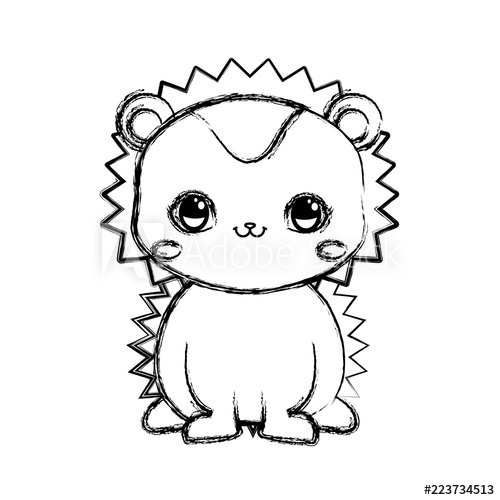 500x500 Cute Hedgehog Baby Sitting Cartoon
