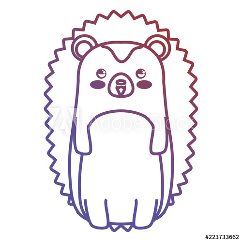 500x500 Cute Hedgehog Portrait Cartoon Wildlife