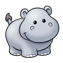 Cute Hippo Drawing