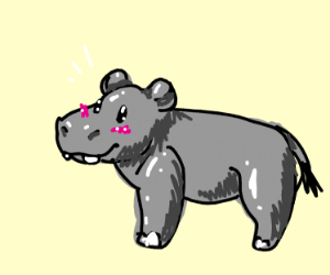 300x250 Cute Hippo