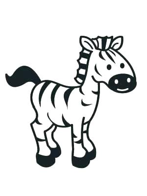 300x400 Cute Zebra Drawing Hippo Coloring Pages Sparrow Line Drawing Print