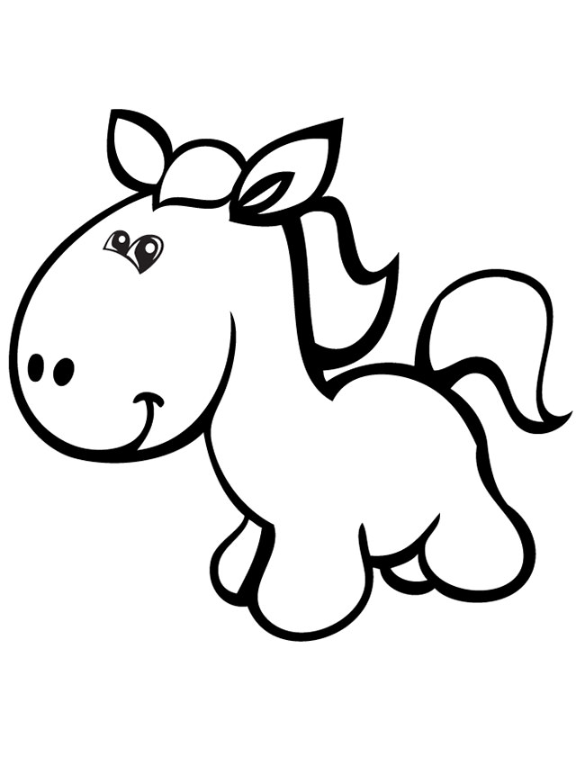 650x841 Horse Drawing Cute Animal For Free Download