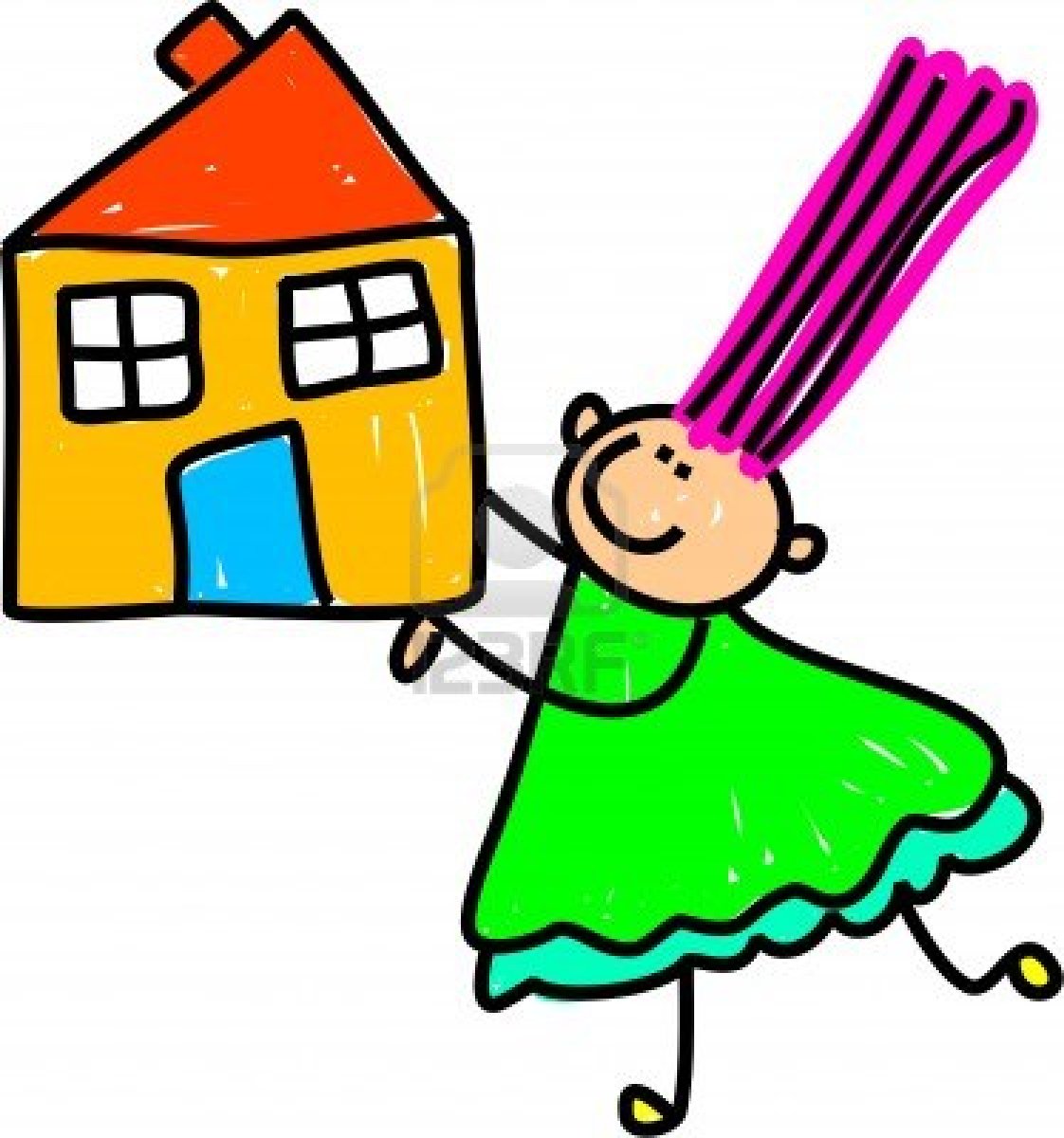 1122x1200 Cute House Drawing