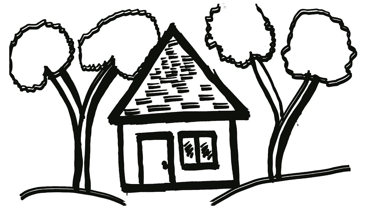 1280x720 Learn Color For Kids Cute House Drawing