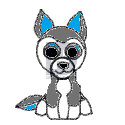 259x259 A Cute Husky Drawing