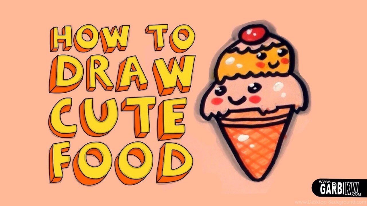 1280x720 How To Draw A Cute Ice Cream Kawaii Food Easy Drawings