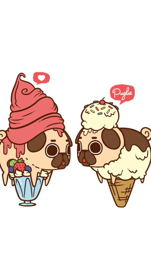 500x889 Pug,animals, Baby, Background, Beautiful, Beauty, Cartoon, Cute