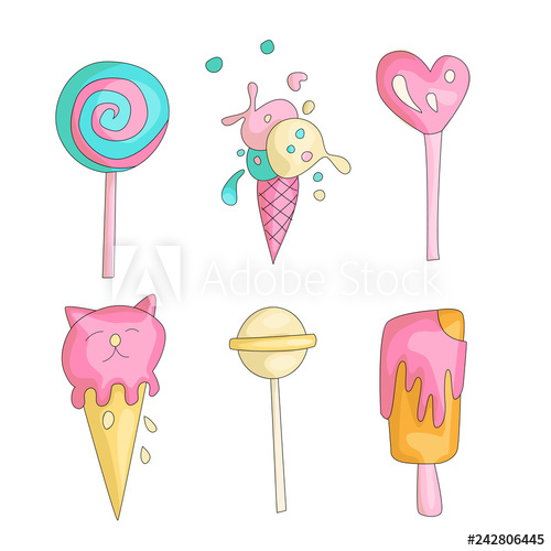 500x500 Cute Funny Girl Teenager Colored Icon Set, Fashion Cute Teen