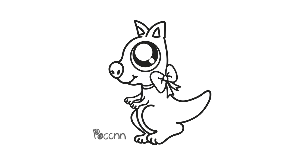 1024x576 Cute Kangaroo To Color