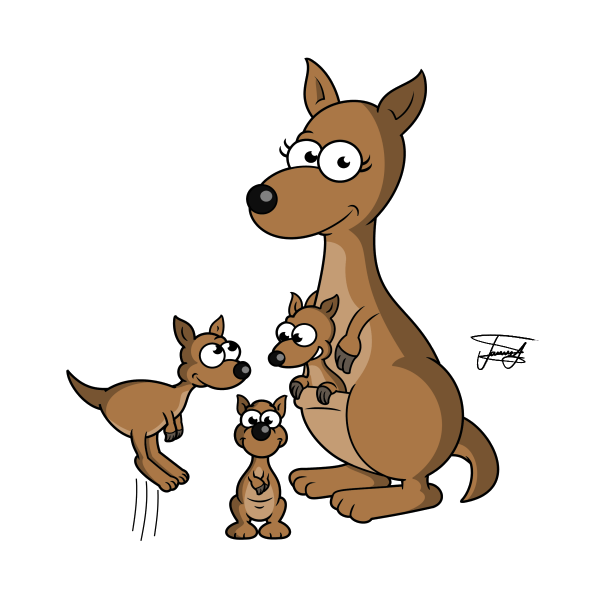 600x600 Drawing Kangaroo Cartoon Transparent Png Clipart Free Download