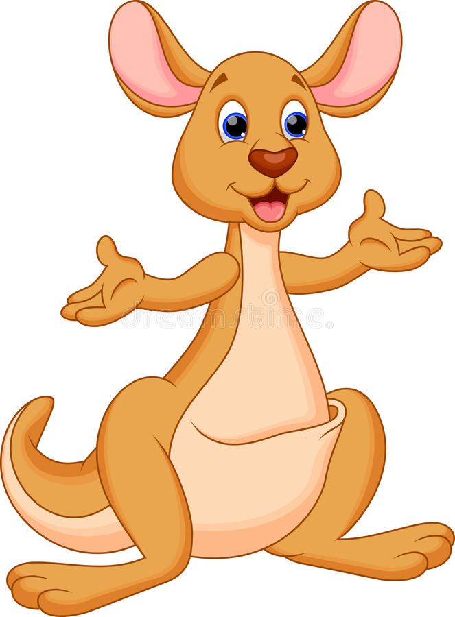 663x900 Funny Kangaroo Cartoon Stock Illustration
