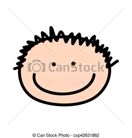 450x470 Cute Kid Drawing Isolated Icon Vector Illustration Design