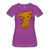 190x190 Cute Kitten Drawing Women's Premium T Shirt Spreadshirt