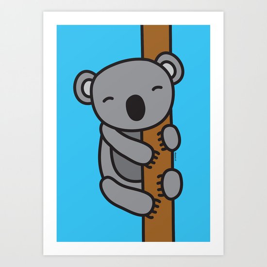 550x550 Cute Koala Art Print