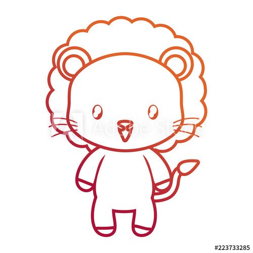 500x500 Cute Lion Animal Baby Drawing