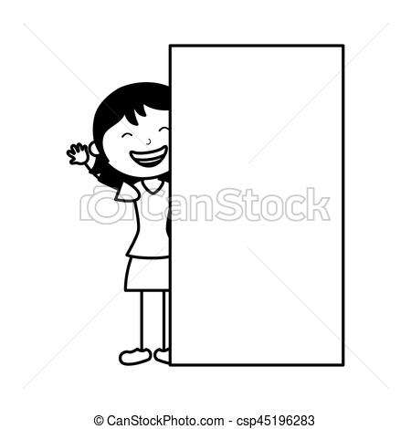 450x470 Cute Little Girl Character Vector Illustration Design Vector