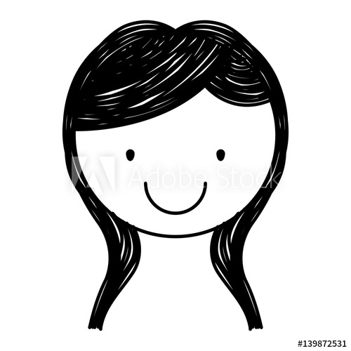 500x500 Cute Little Girl Drawing Character Vector Illustration Design