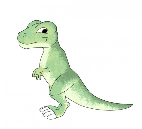 496x451 How To Draw A Cartoon T Rex Feltmagnet