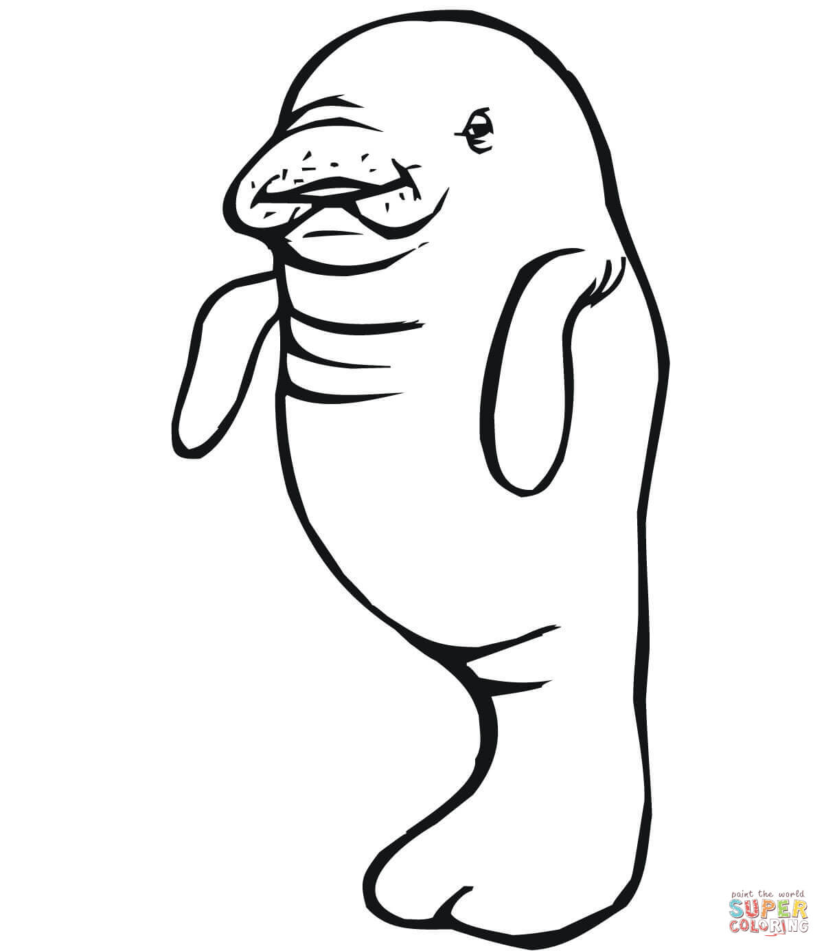 1200x1384 Kids Will Make A Cute Manatee Coloring