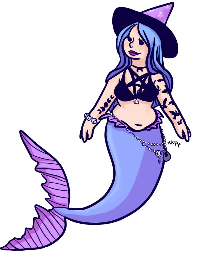 680x907 Draw You As A Cute Mermaid