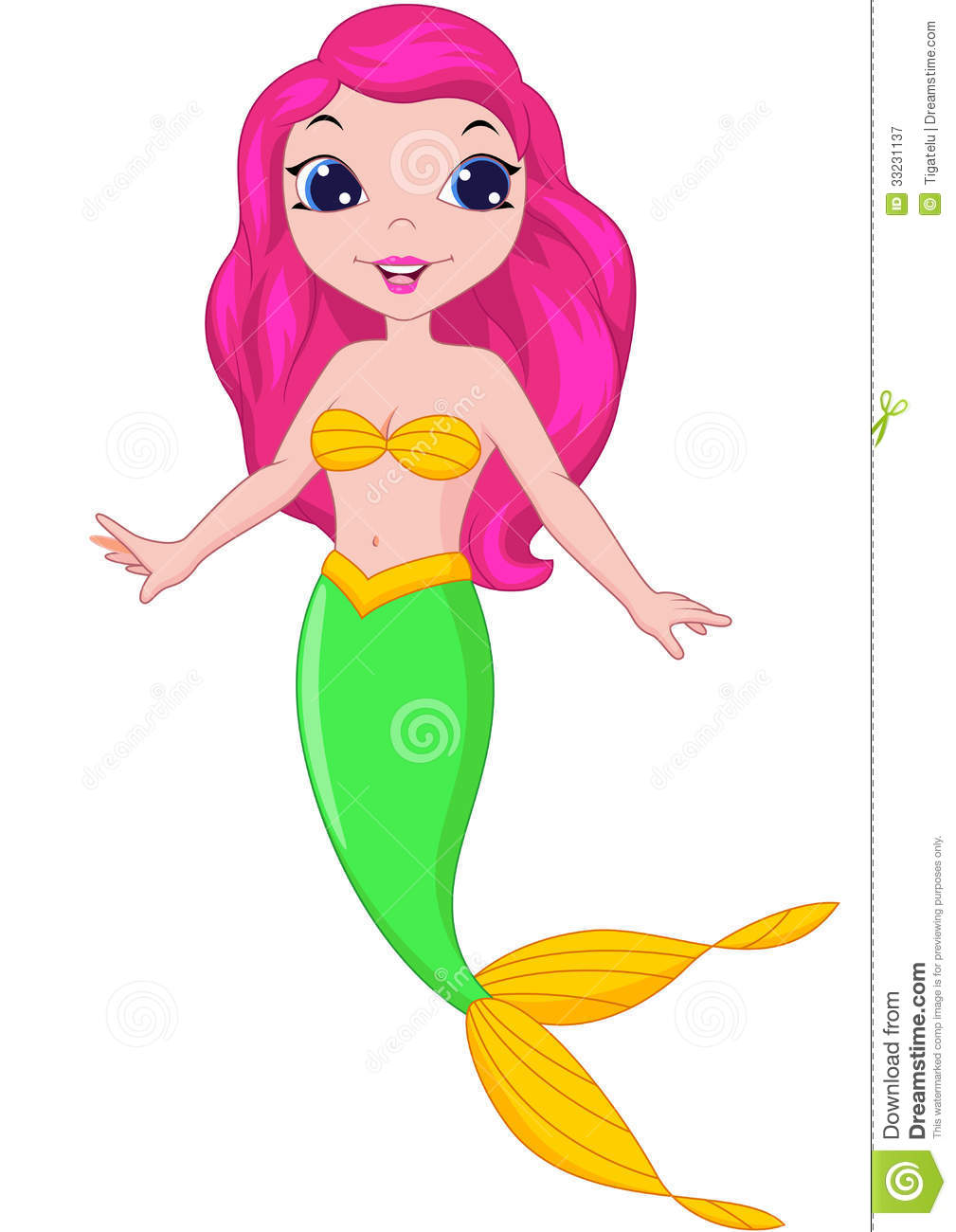 1009x1300 Cartoon Mermaid Drawings Cute Mermaid Cartoon Illustration