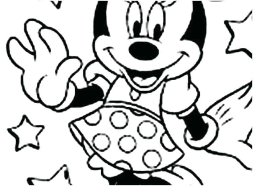 827x609 Simple Minnie Mouse Drawing