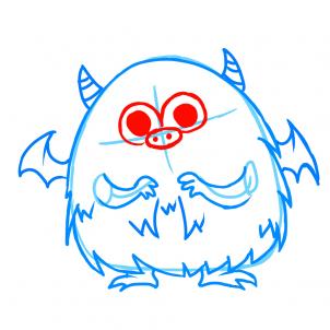 302x302 How To Draw A Cute Monster, Step