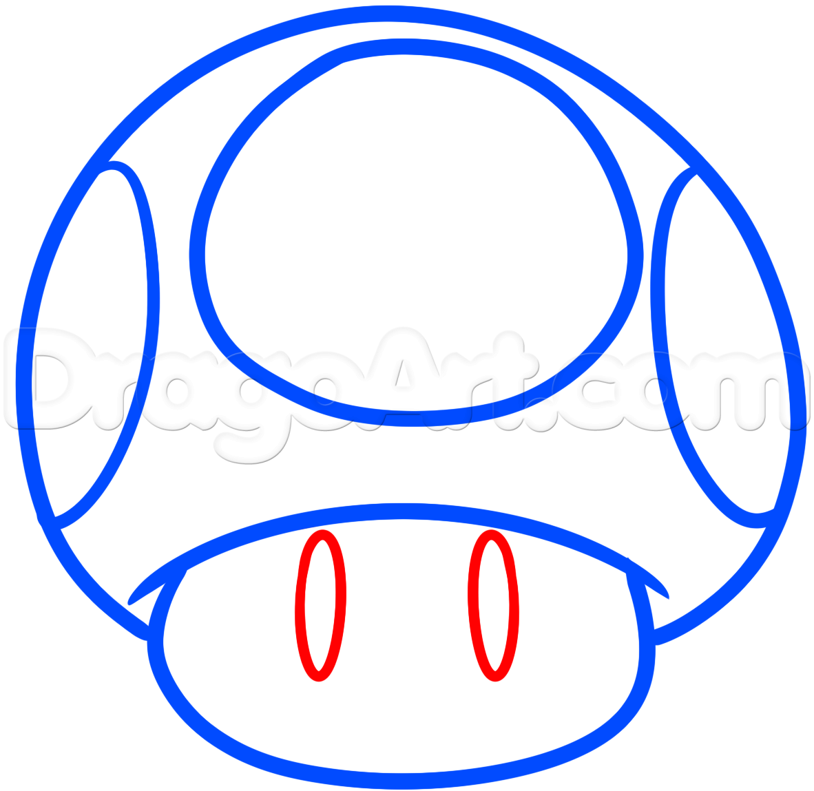 1182x1149 How To Draw The Mario Mushroom, Step