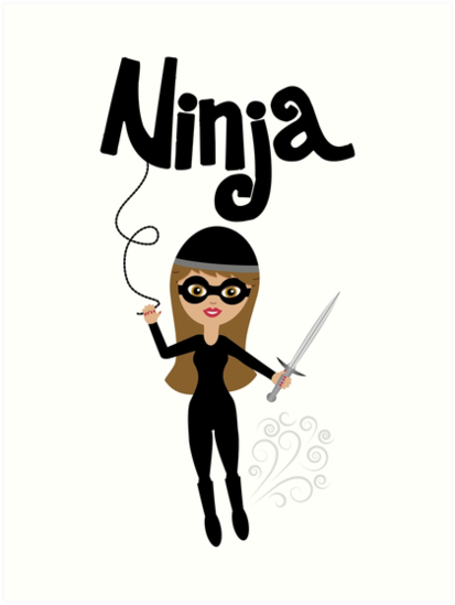 413x549 Cute Ninja Girl With Sword