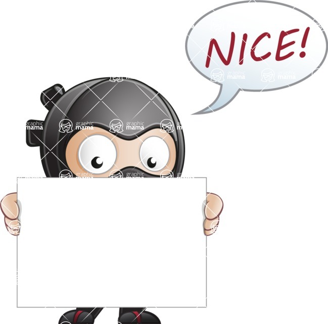 649x640 Cute Simple Style Ninja Cartoon Vector Character Aka Ami