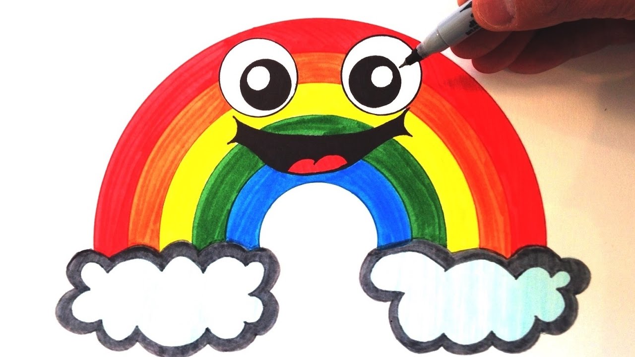 1280x720 How To Draw A Cute Rainbow Smiley Face