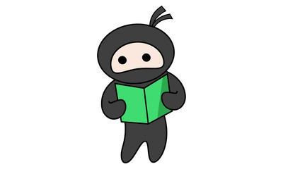 400x240 Vector Cartoon Illustration Of Cute Ninja Saying Stop Isolated