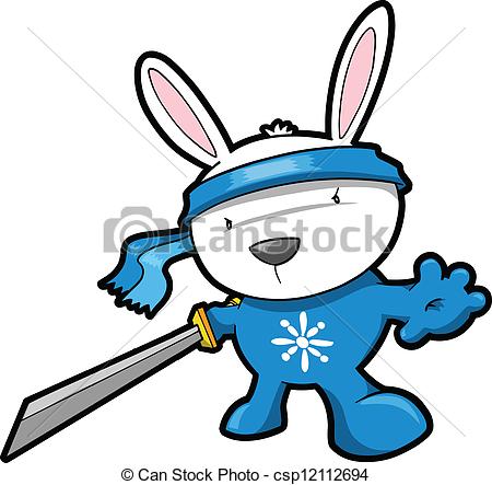 450x443 Cute Bunny Rabbit Ninja Vector Cute Bunny Rabbit Ninja Vector