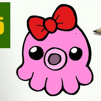 336x336 Octopus Drawing Cartoon Abstract Bathroom Cute Baby Black