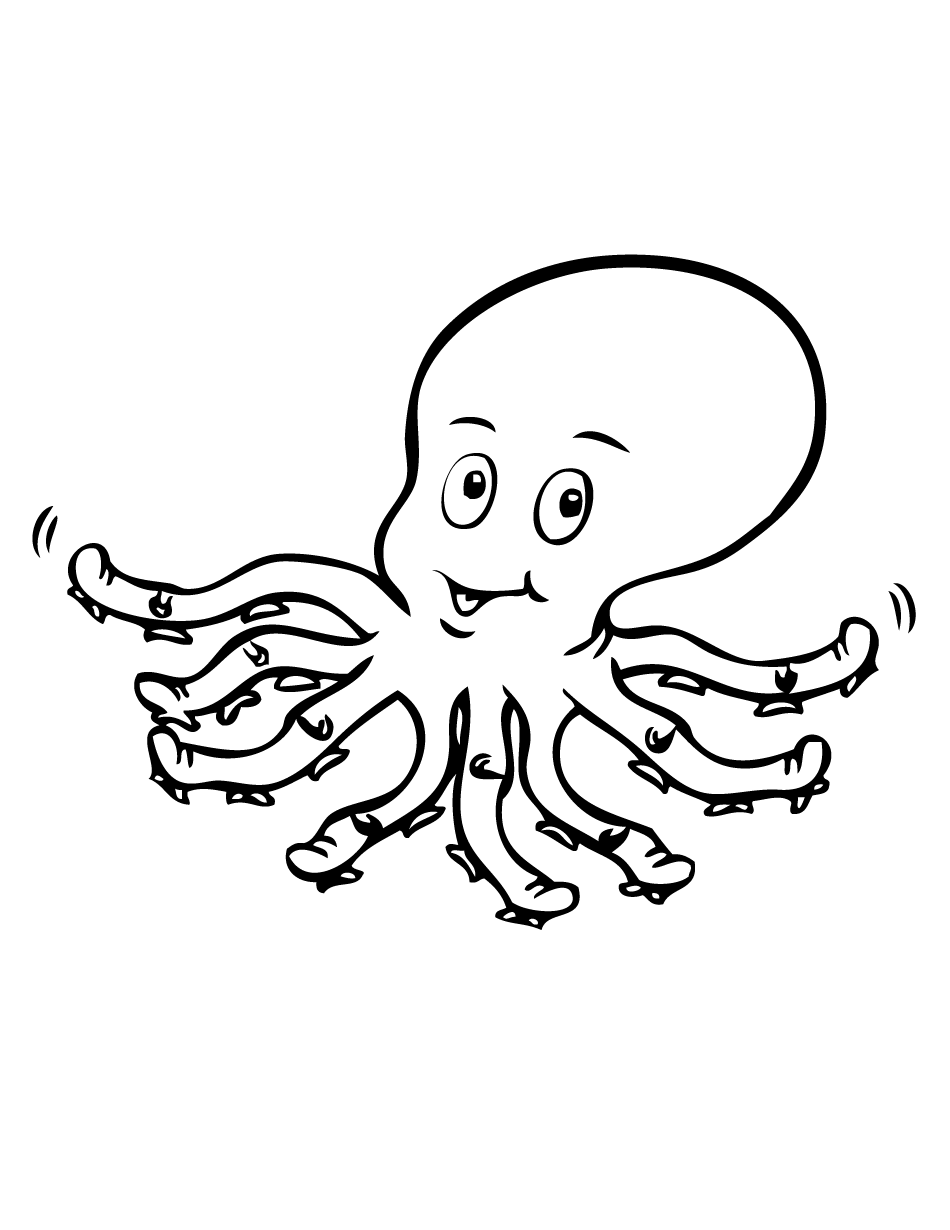 950x1230 Cute Octopus Coloring Pages