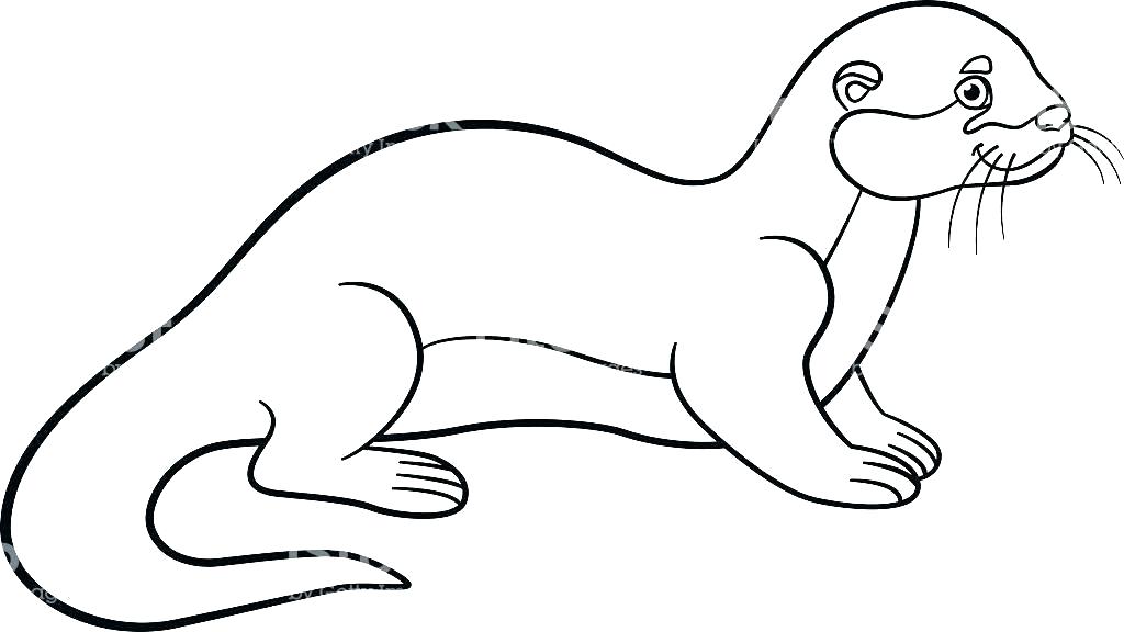 Cute Otter Drawing | Free download on ClipArtMag