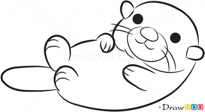 665x362 Sea Otter Clipart Cute Anime