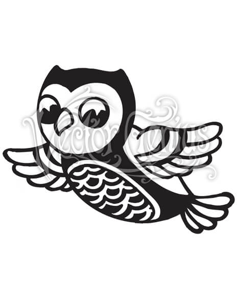 468x580 High Resolution Flying Cute Owl Pattern Clip Art Stock Art