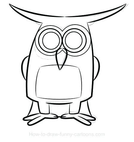 450x478 owl to draw how to draw an owl owl drawing cute