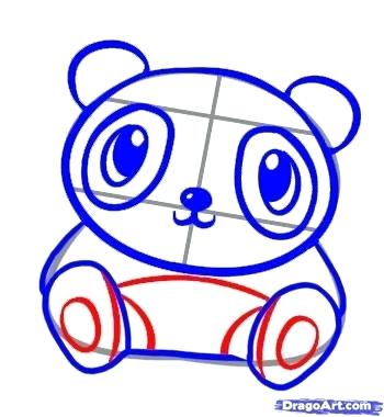 350x380 How To Draw A Cute Panda Bear How To Draw A Cute Panda Step How