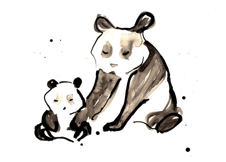 794x569 New Baby Card Card From Bump Panda Bear Cute Panda Bears Etsy