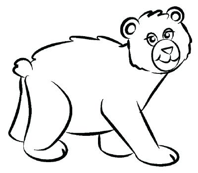 400x349 Bear To Draw How To Draw A Bear In Steps Panda Bear Drawing Cute