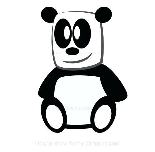 500x492 Cartoon Drawings Of Pandas Draw Cartoon Panda Easy